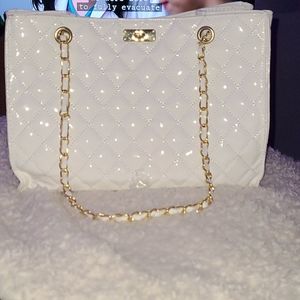 White Quilted Tote
